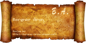Bergner Áron névjegykártya